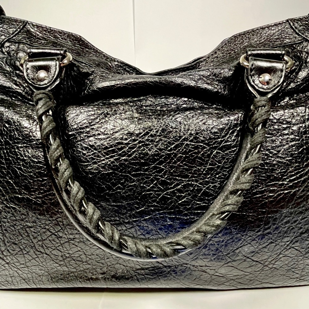 Balenciaga Giant 12 City Bag Black Lambskin Leather Silver Hardware Motorcycle - Picture 5 of 16